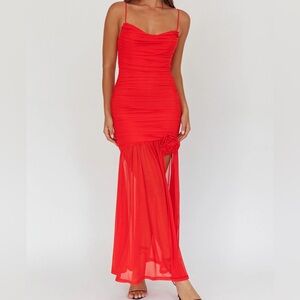 Selfie Leslie Red Maxi Dress